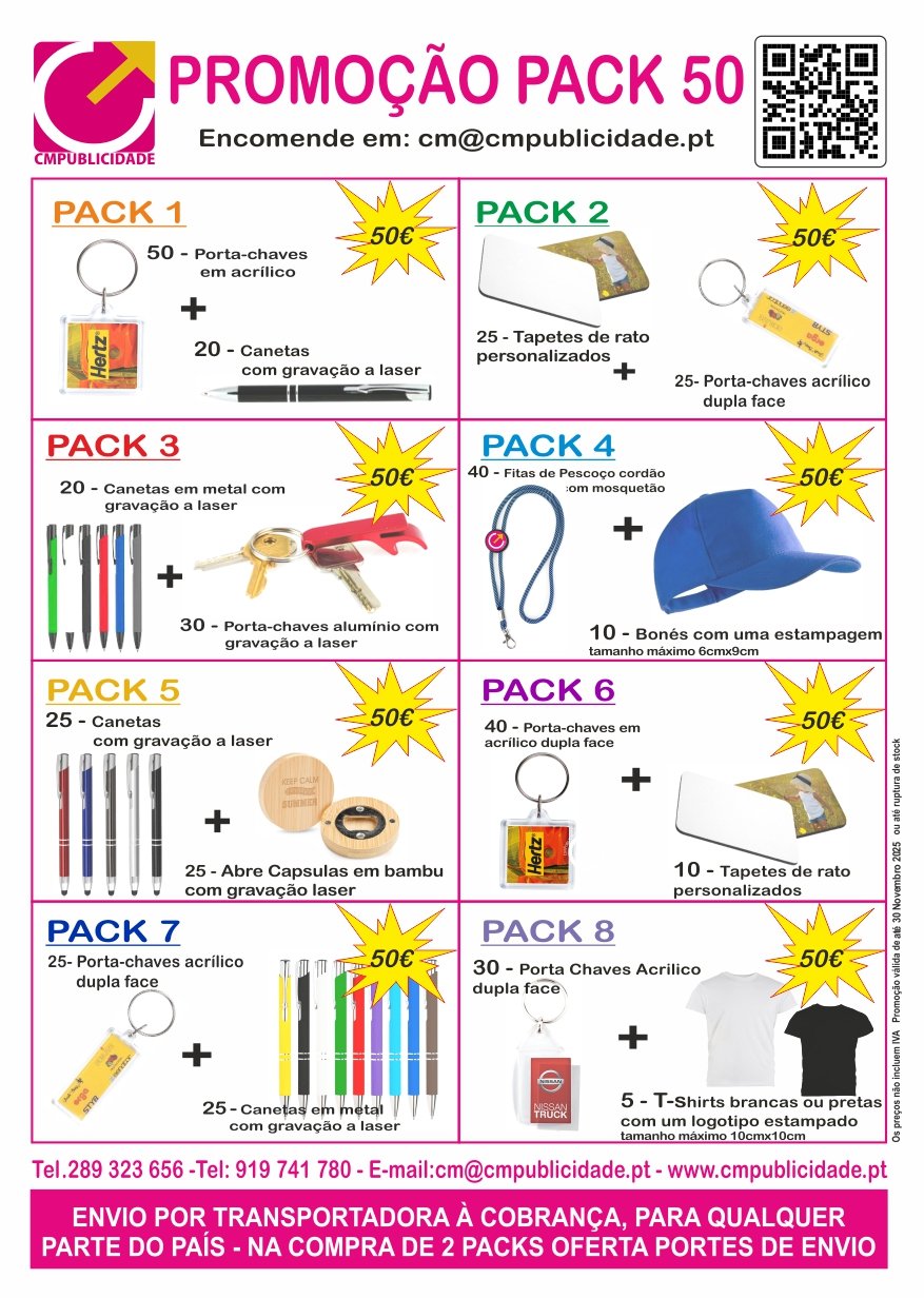 Promoção Pack 50